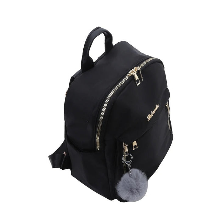 Elegant black trip backpack for women