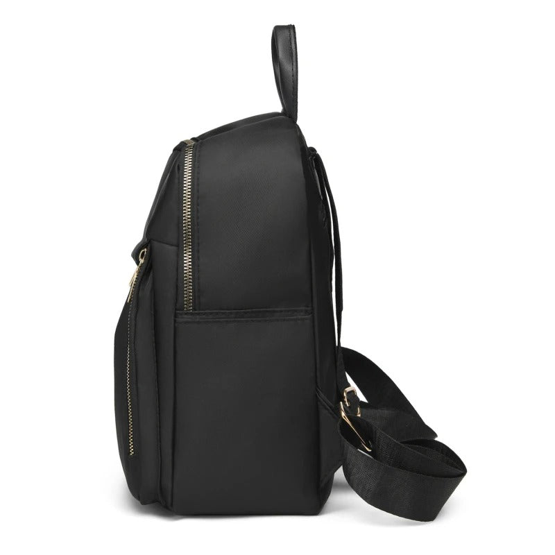 Elegant black trip backpack for women