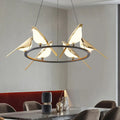 Elegant Ceiling light with Forgylte Fugler