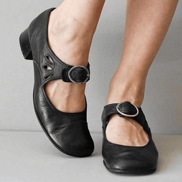 Sandales en cuir pour femmes avec semelle rembourrée et design ergonomique