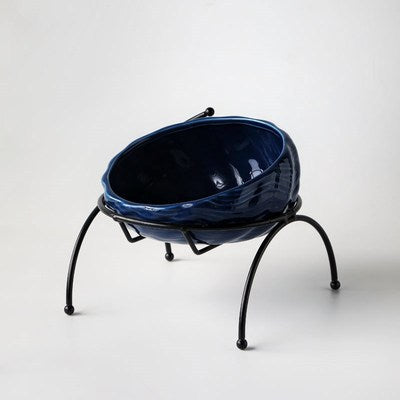 Ergonomic Shell-Shaped Ceramic Pet Bowl for Healthy Feeding