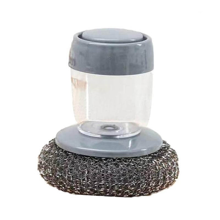 Ergonomic Soap-Dispensing Scrubber for Effective Kitchen Cleaning
