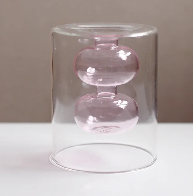 Colorful Glass Vase with Scandinavian Design
