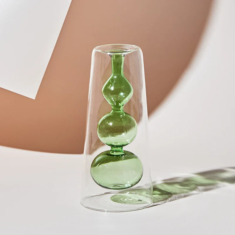 Colorful Glass Vase with Scandinavian Design
