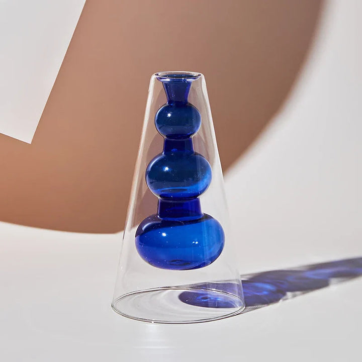 Colorful Glass Vase with Scandinavian Design