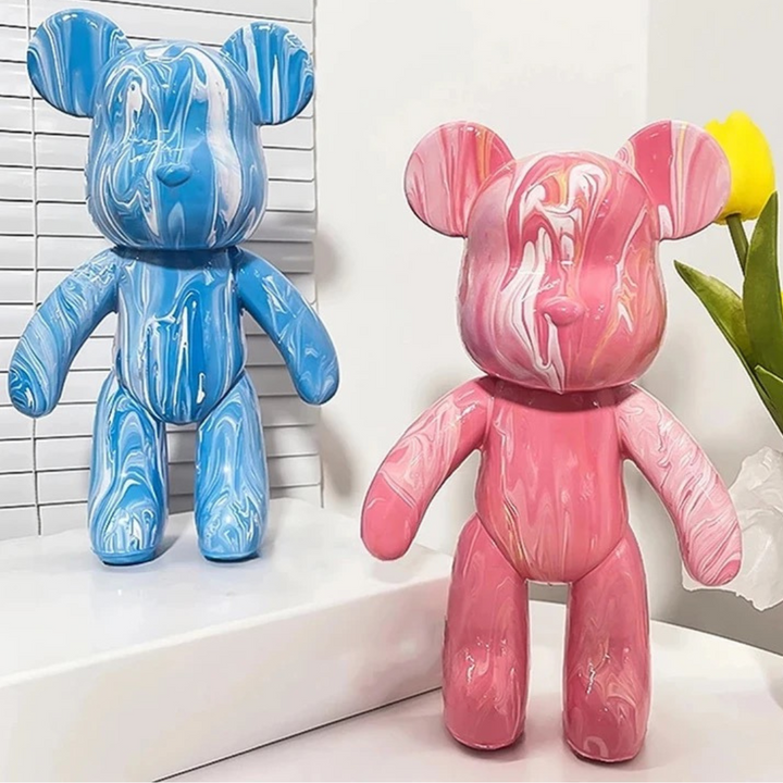 Unique colourful decorative bear - a art for home