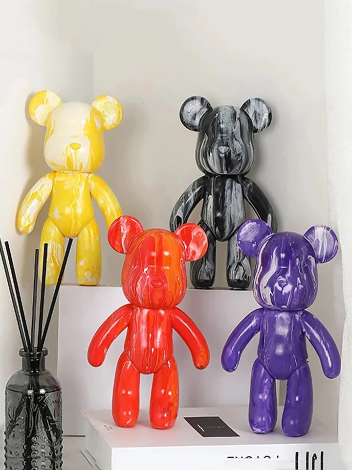 Unique colourful decorative bear - a art for home