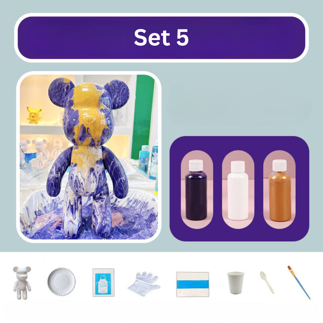 Unique colourful decorative bear - a art for home
