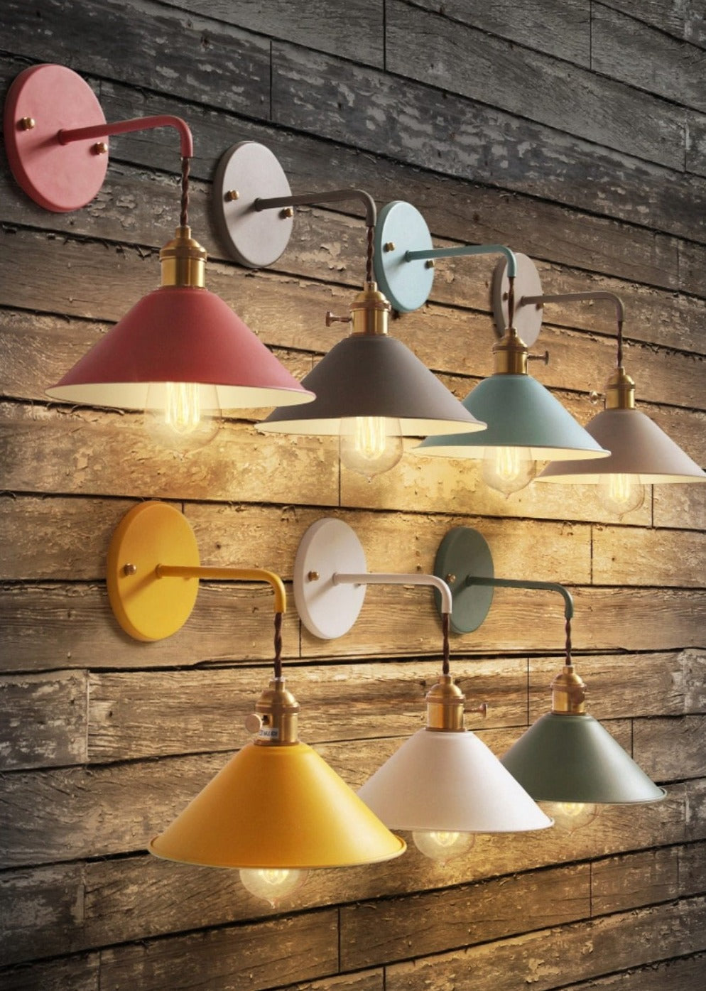 Colorful Retro Wall Lamp for Living Room and Bedroom
