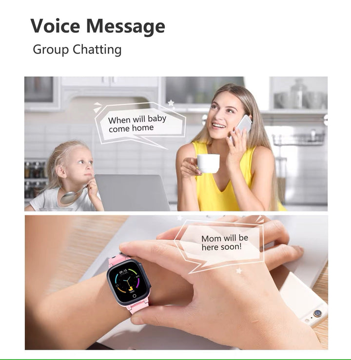 Children one brightly-coloured smart clock with gps and video interview