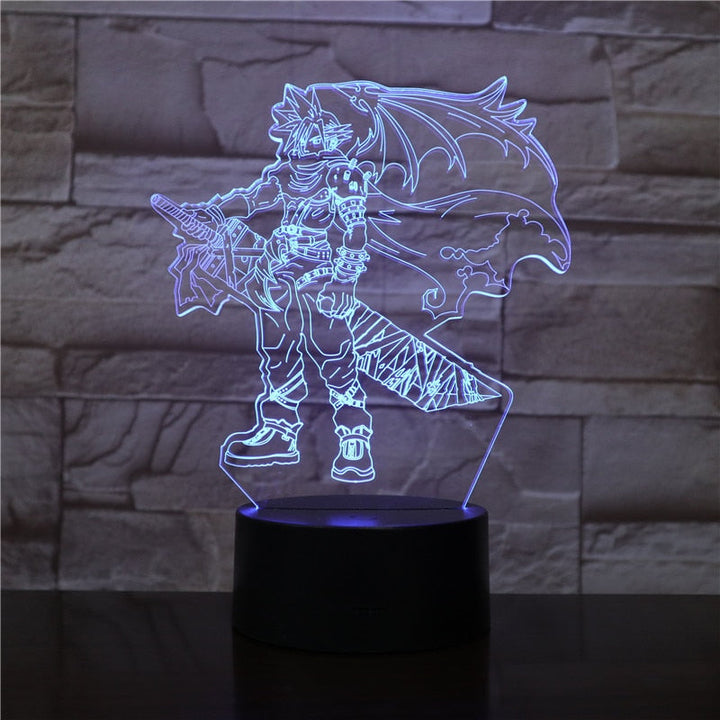 Final Fantasy 3D Table Lamp - Optical Illusjon Night Light