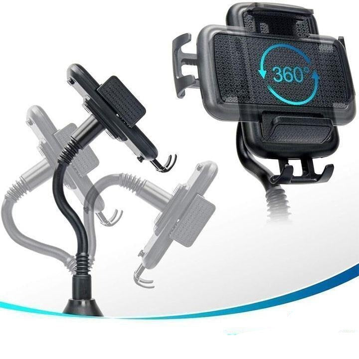Flexible bilkopp socket with phone fastening - stable &amp; adjustable for car