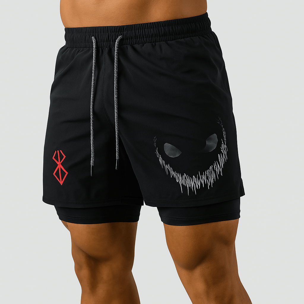 Men's Gym Shorts with Inner Liner and Hidden Phone Pocket