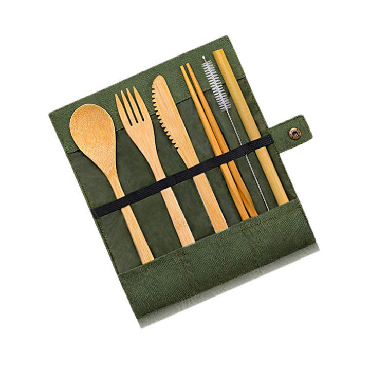 Reusable Bamboo Cutlery Set for Eco-Conscious Adventurers