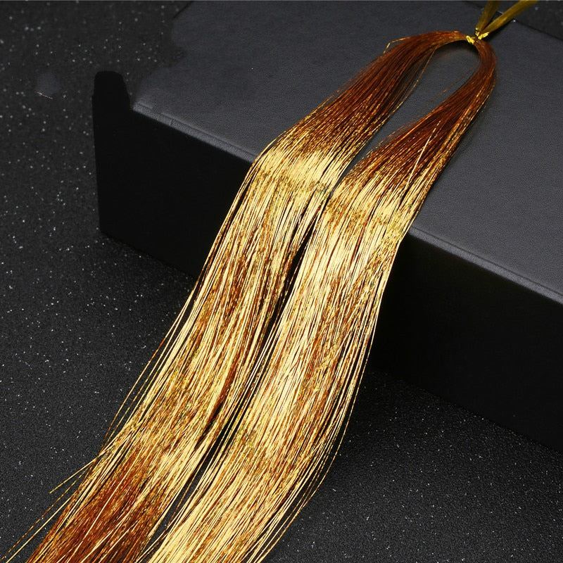 Sparkling Tinsel Hair Extension for Relaxed Style