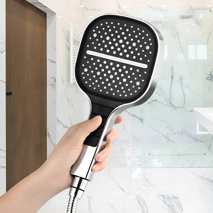 Handheld shower head with 7 spraymodu notice for custom made shower joy
