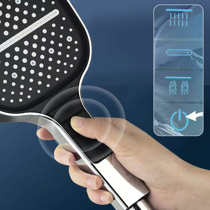 Handheld shower head with 7 spraymodu notice for custom made shower joy