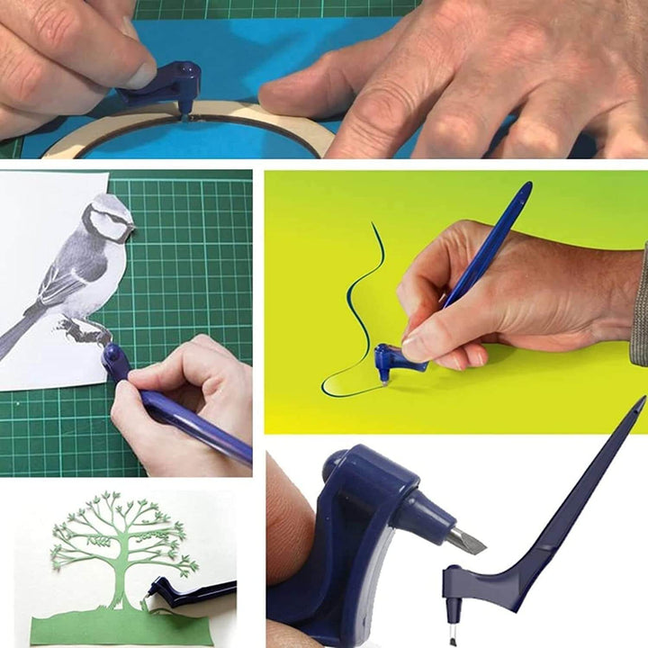 Handheld roter only precision knife for creative project