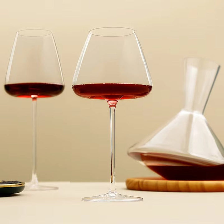Elegant handmade crystal ice cream for wine and champagne