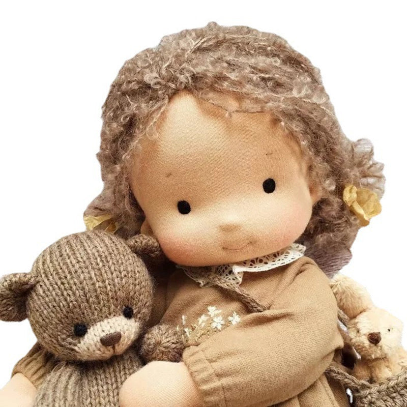 Kids' Handmade Waldorf Doll in Organic Cotton with Soft Filling