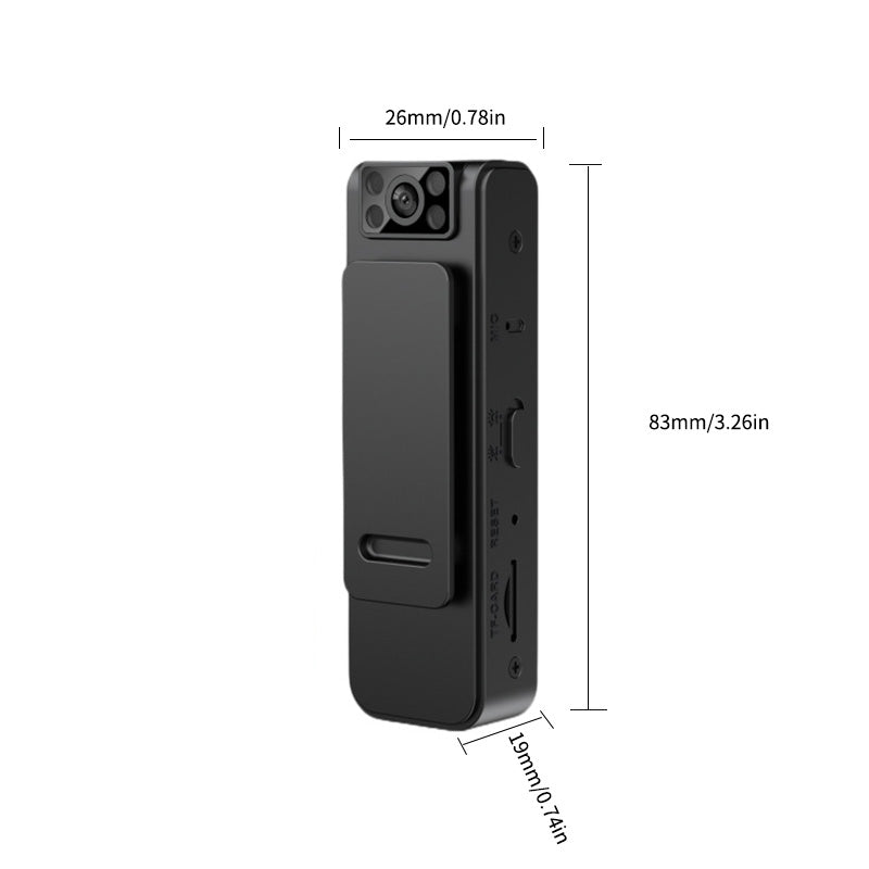 HD-camera with magnetic clips | Vidvinkelopptak