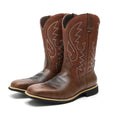 Men's Retro High Cowboy Boots with Embroidered Details