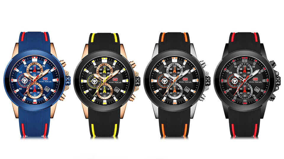 Men sports kronograf clock - robust and multifunctional