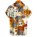 Funny Men's T-Shirt with Playful Kitty Chaos Print