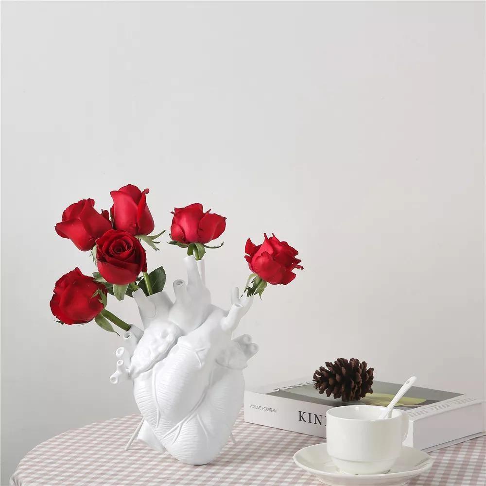 Heart-shaped Vase for Indoor Decoration