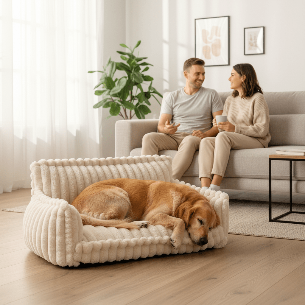 Pet Dog Sofa with Raised Edge