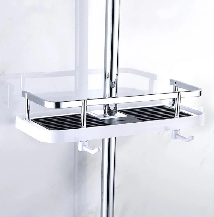 Platsbe saving dusjhylle for a neat bathroom