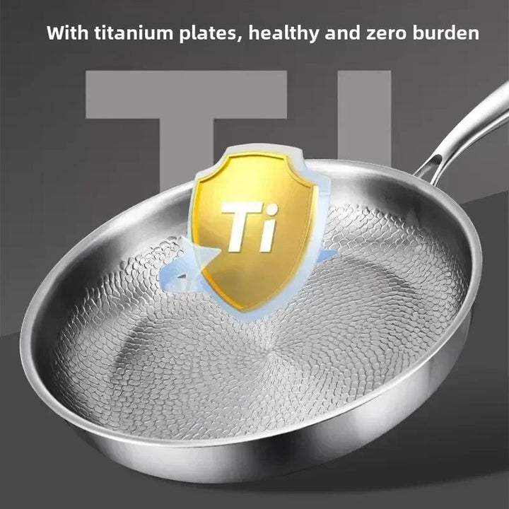 Induction Frying Pan with a Hand-Hammered Design