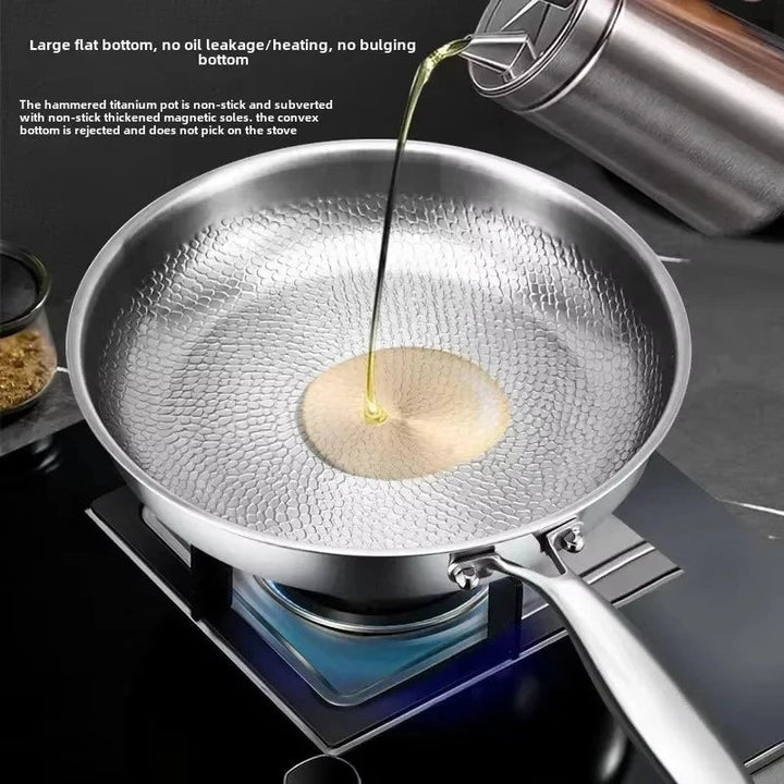 Induction Frying Pan with a Hand-Hammered Design