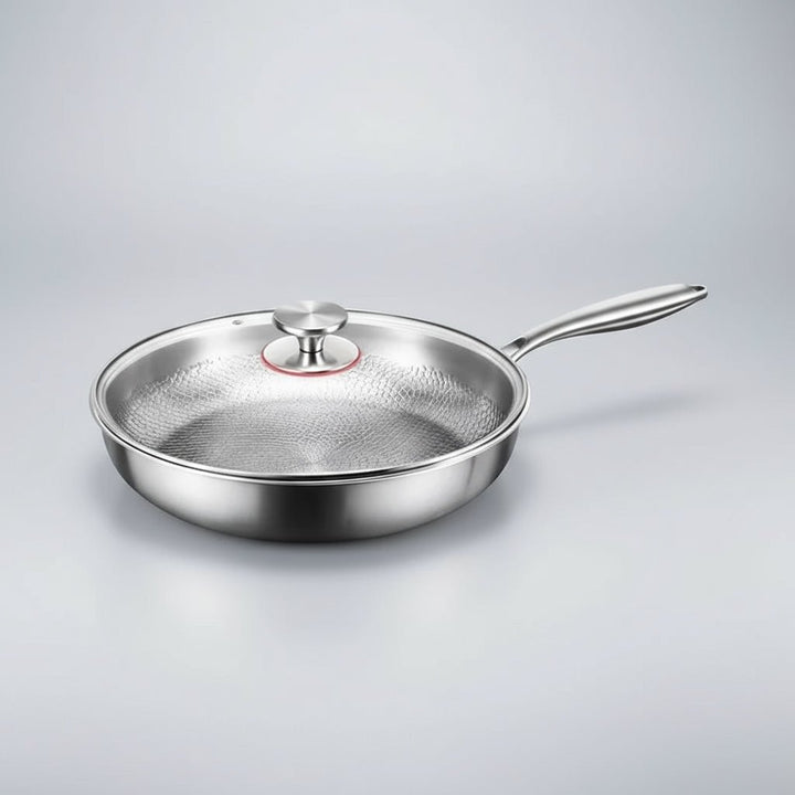 Induction Frying Pan with a Hand-Hammered Design