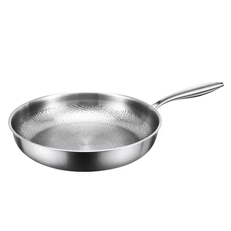 Induction Frying Pan with a Hand-Hammered Design