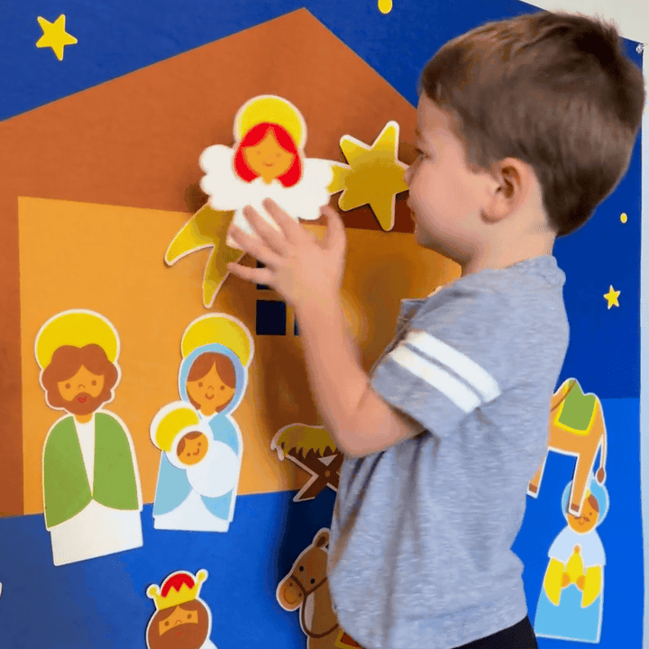 Interactive Felt Nativity Set for Children
