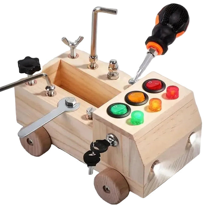 Interactive learning board for children with fine motor skills
