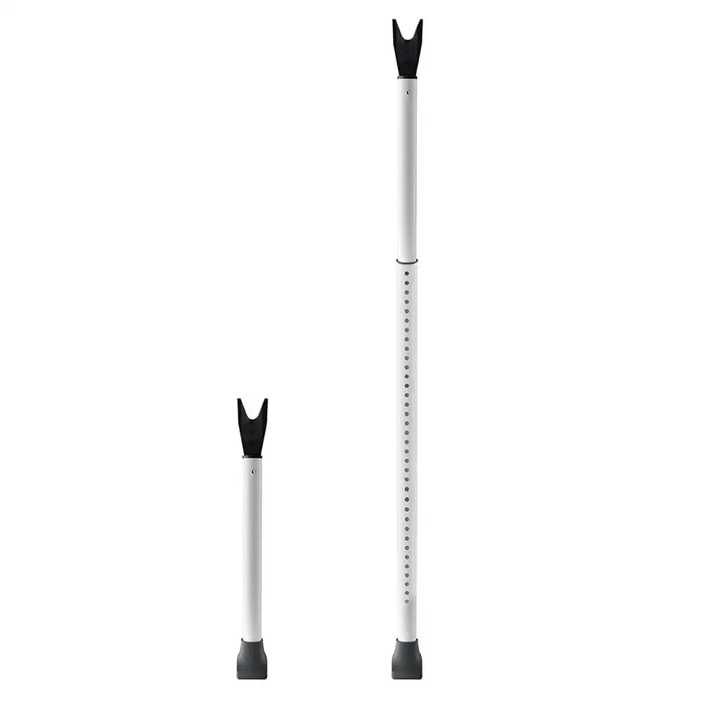 Adjustable dörsikkerhetsstang for maximal hamper security