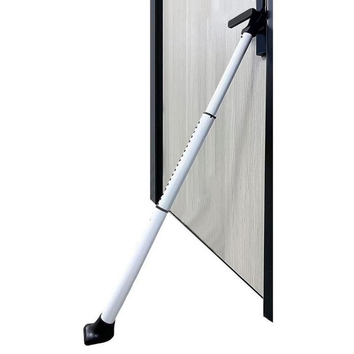 Adjustable dörsikkerhetsstang for maximal hamper security