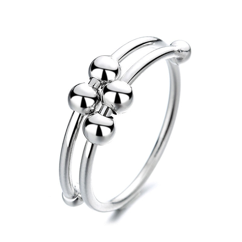 Women adjustable anti-stress fidget-ring
