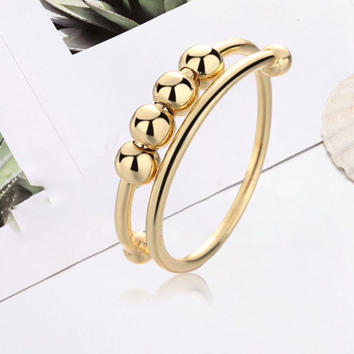 Women adjustable anti-stress fidget-ring