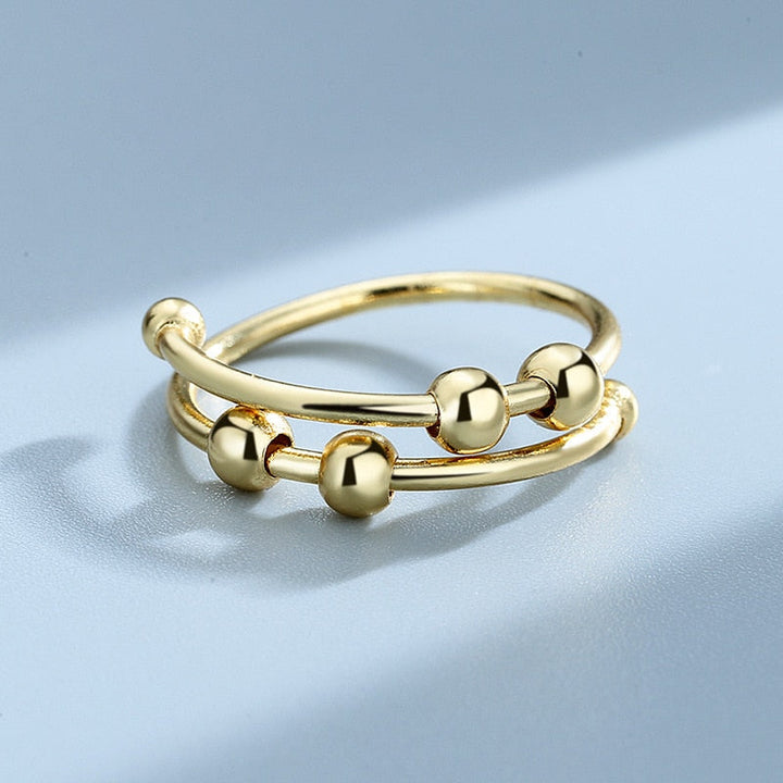 Women adjustable anti-stress fidget-ring