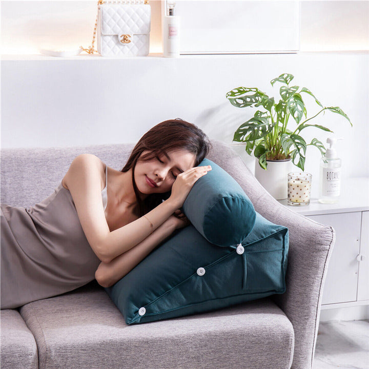 Optimum adjustable wedge pillow for back knock and comfort