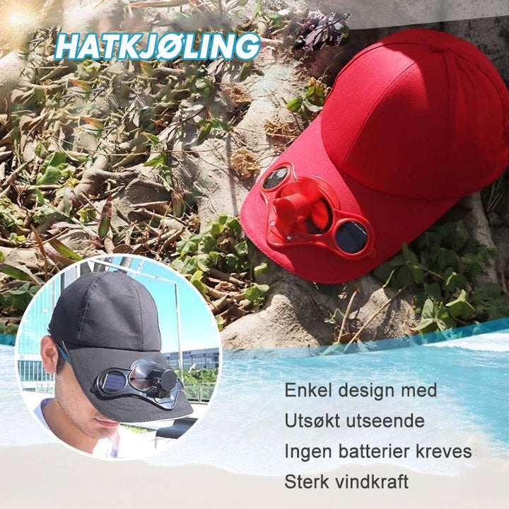 Solar-powered Hat with Vifte - Adjustable and Comfortable