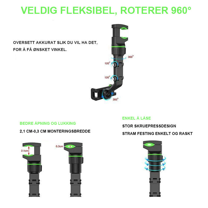 Multifunctional Mobiltelefonholder – Adjustable and Safe