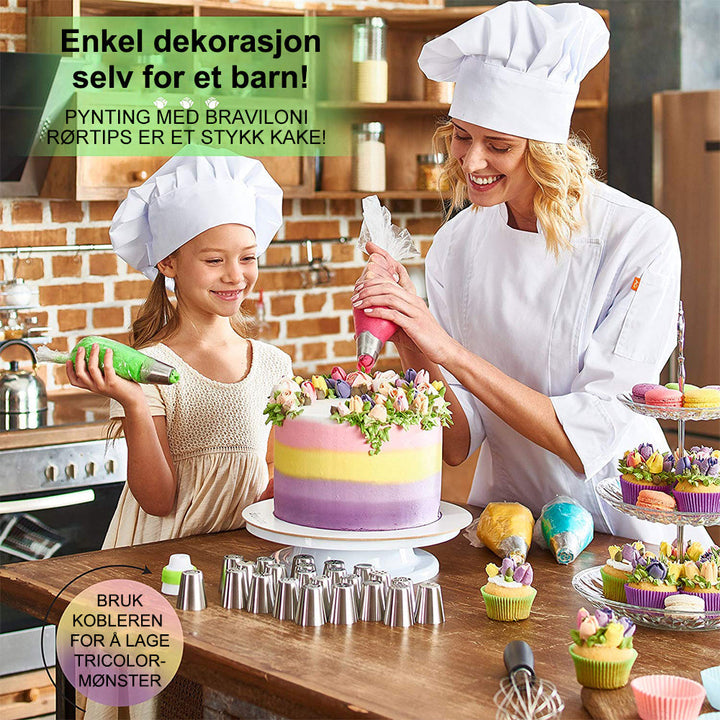 Kremmerhus for Kakepynt | Stainless Steel Tuter - 13 pcs.