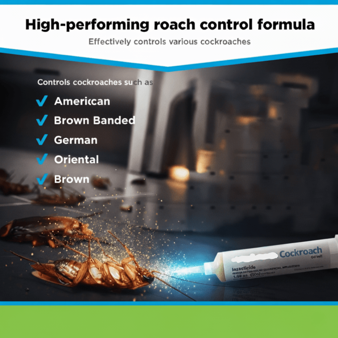 Cockroach Bait Gel with Precision Applicator for Indoor and Outdoor