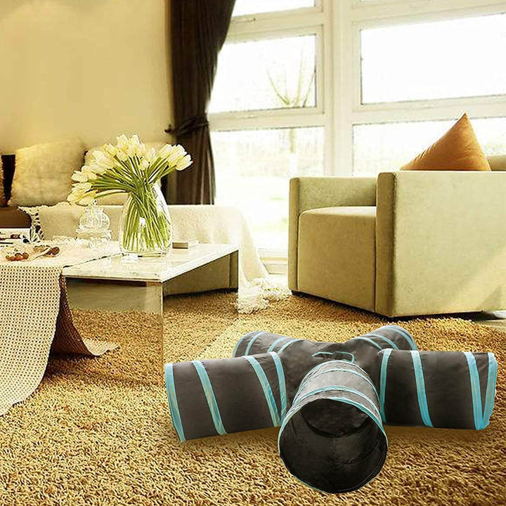 Funny collapsible katteleke tunnel for play and rest