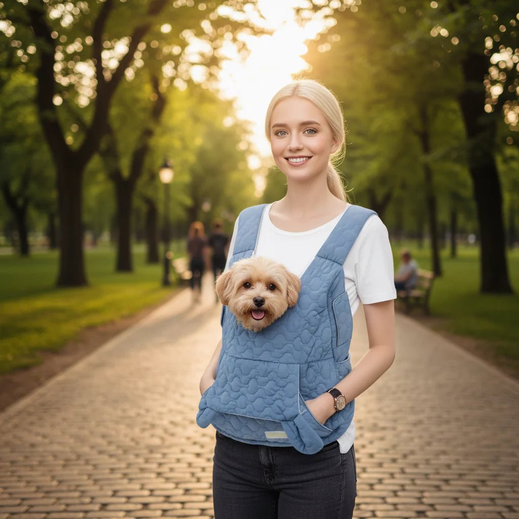 Kjäledyrbärer for secure travel with adjustable strap