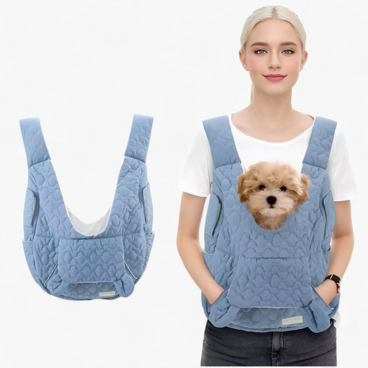 Kjäledyrbärer for secure travel with adjustable strap